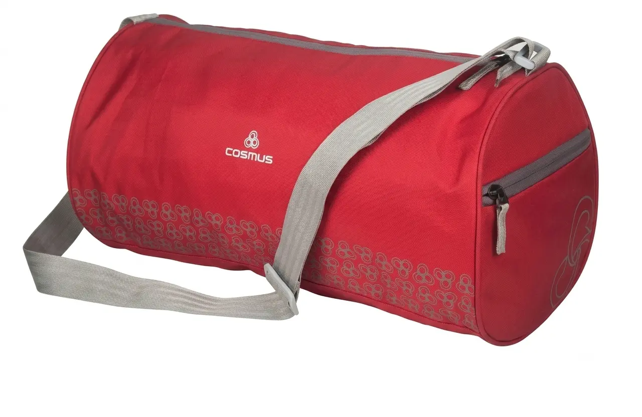 Red Cylindrical Gym Bag