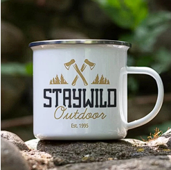 Stay Wild Outdoor Enamel Campfire Mug