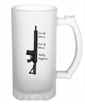 Warrior Spirit Frosted Glass Tankard