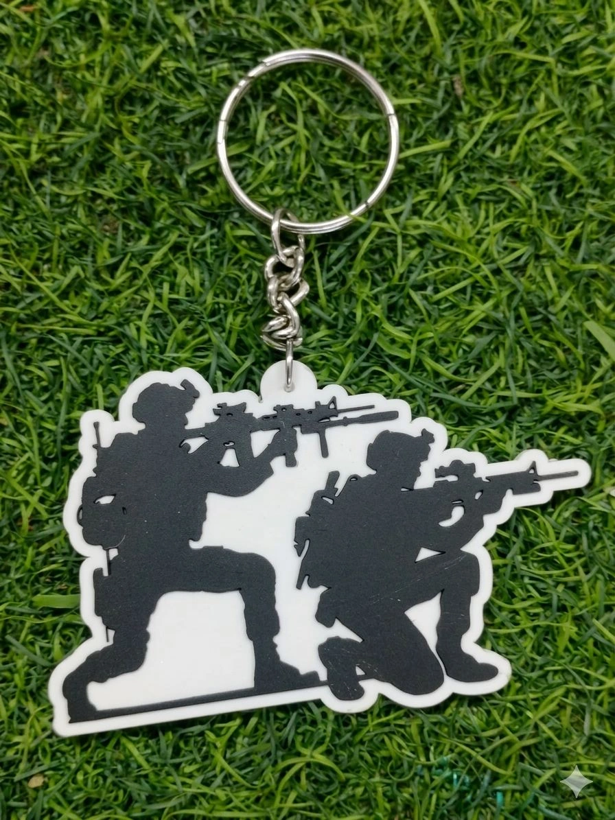 Tactical Silhouette Keychain