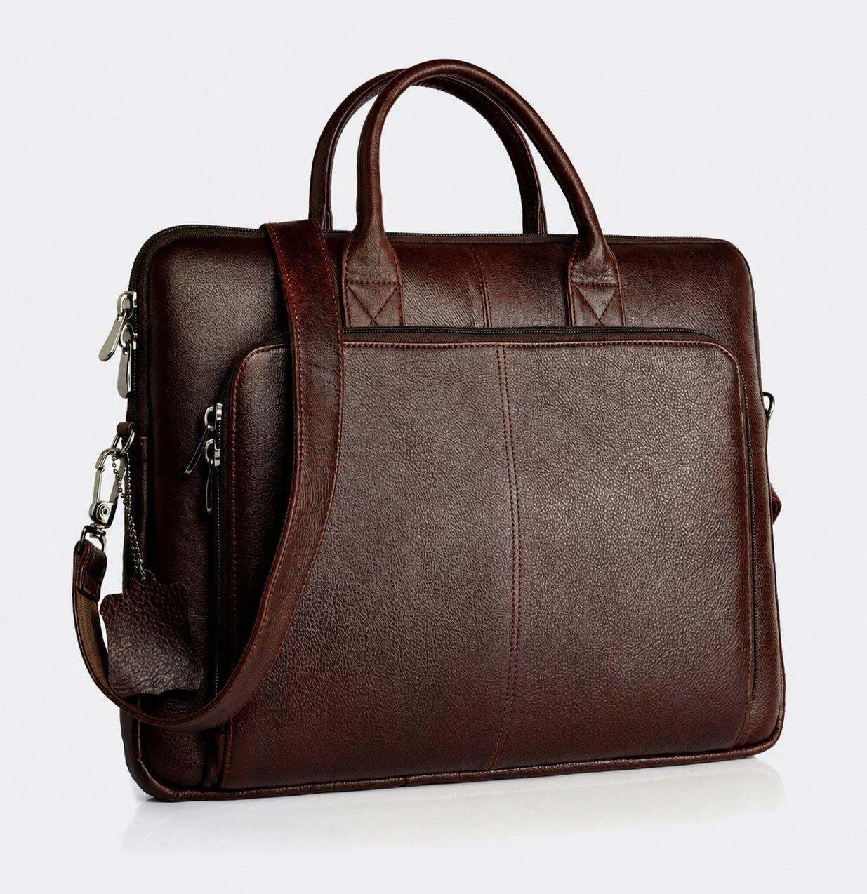 Classic Tan Leather Messenger